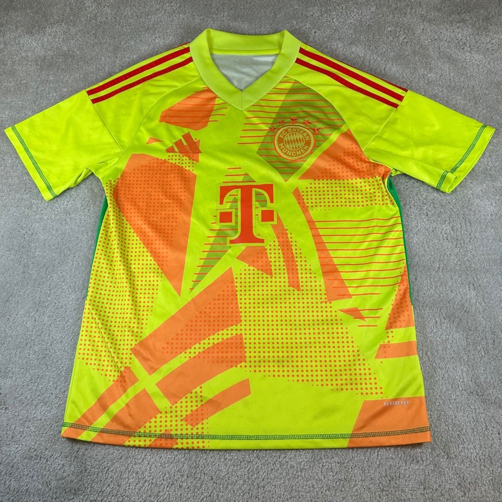 Adidas FC Bayern Munich Jersey Mens XL Neon Yellow Orange FOX 7 Aeroready Soccer